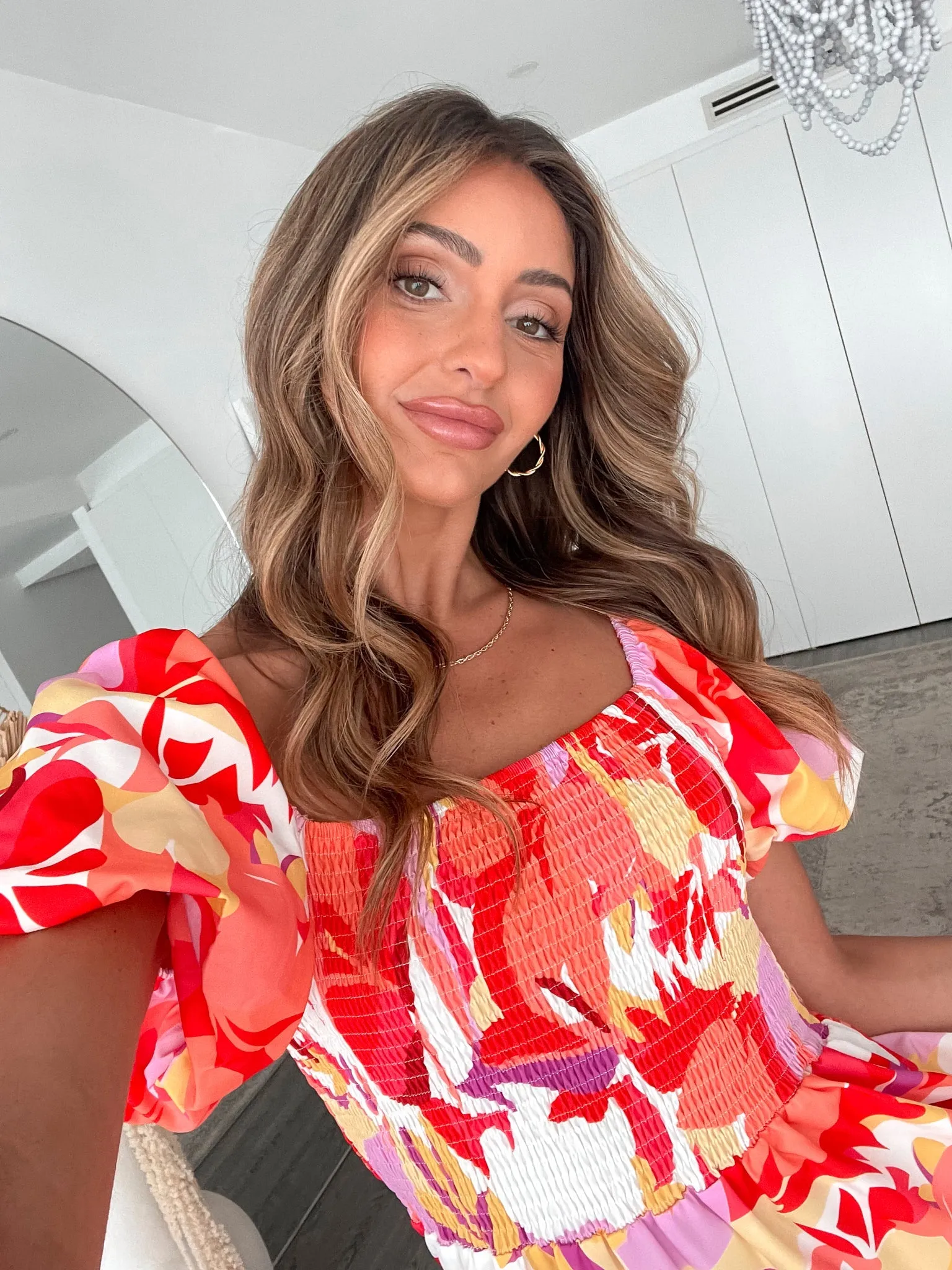 Niccola Dress - Orange Print