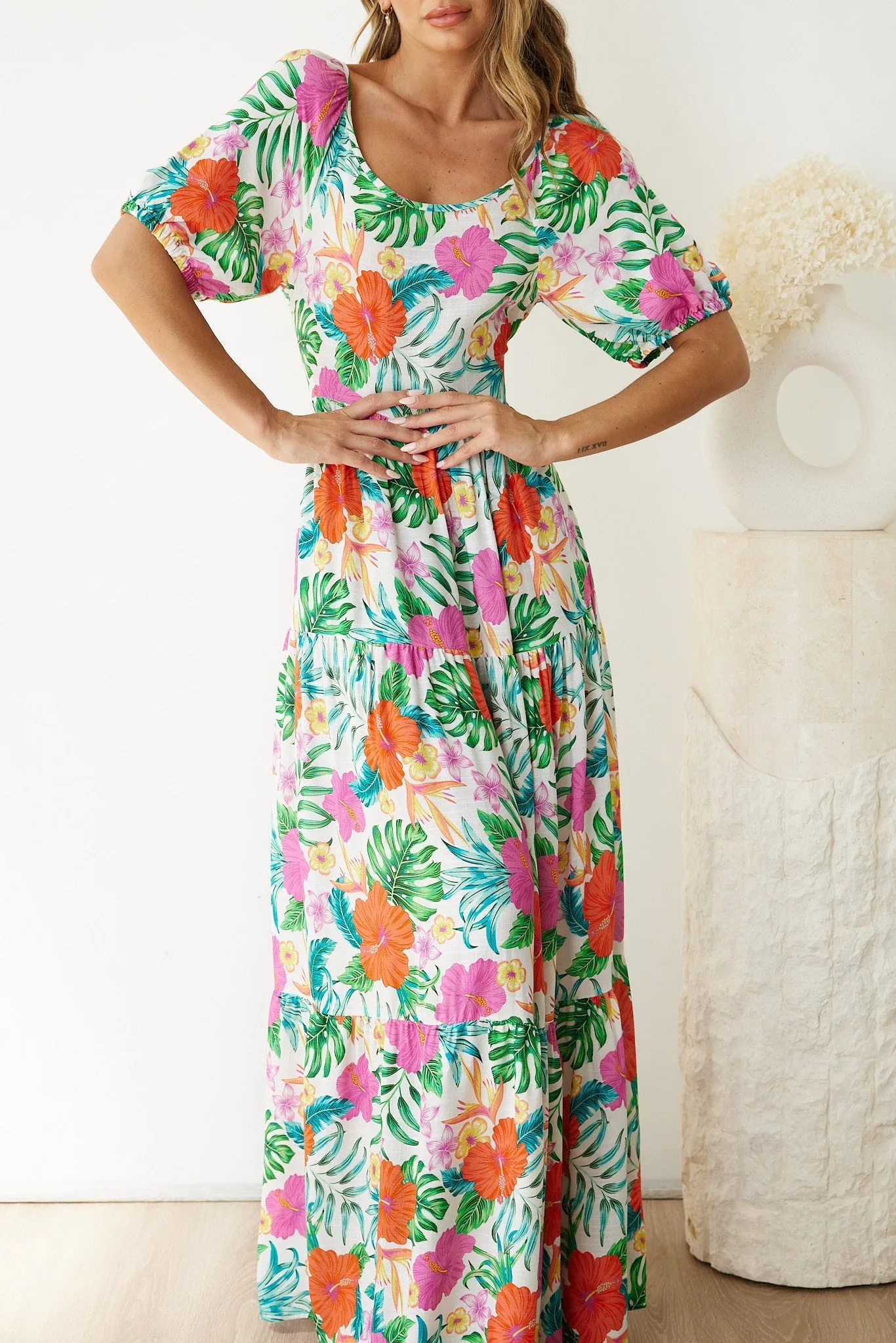 Oline Dress - White Floral