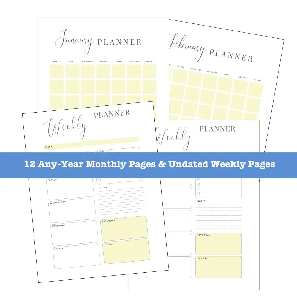 ON SALE - Healthy Year Evergreen PLR Planner - Canva Template
