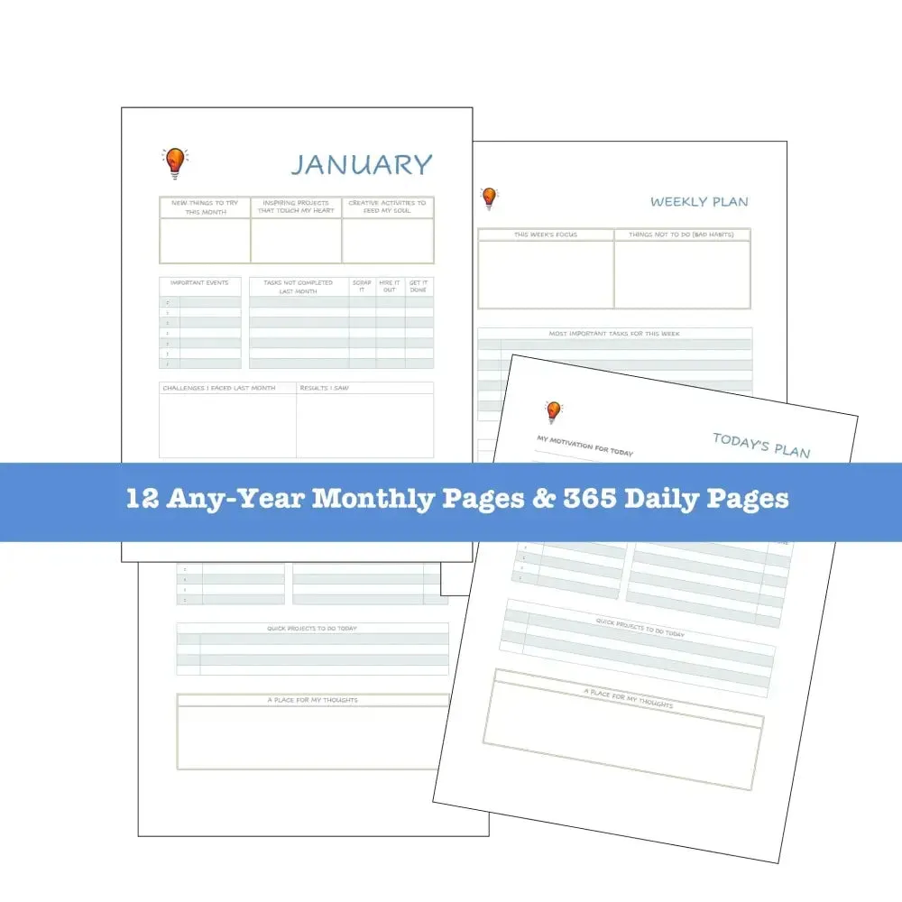 ON SALE - "Be Bold" Creativity PLR Planner