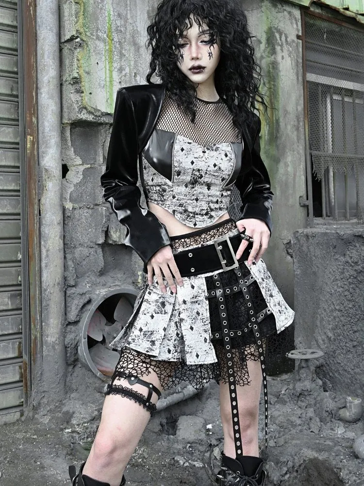 Pleated Gothic Short Skirt【s0000001025】