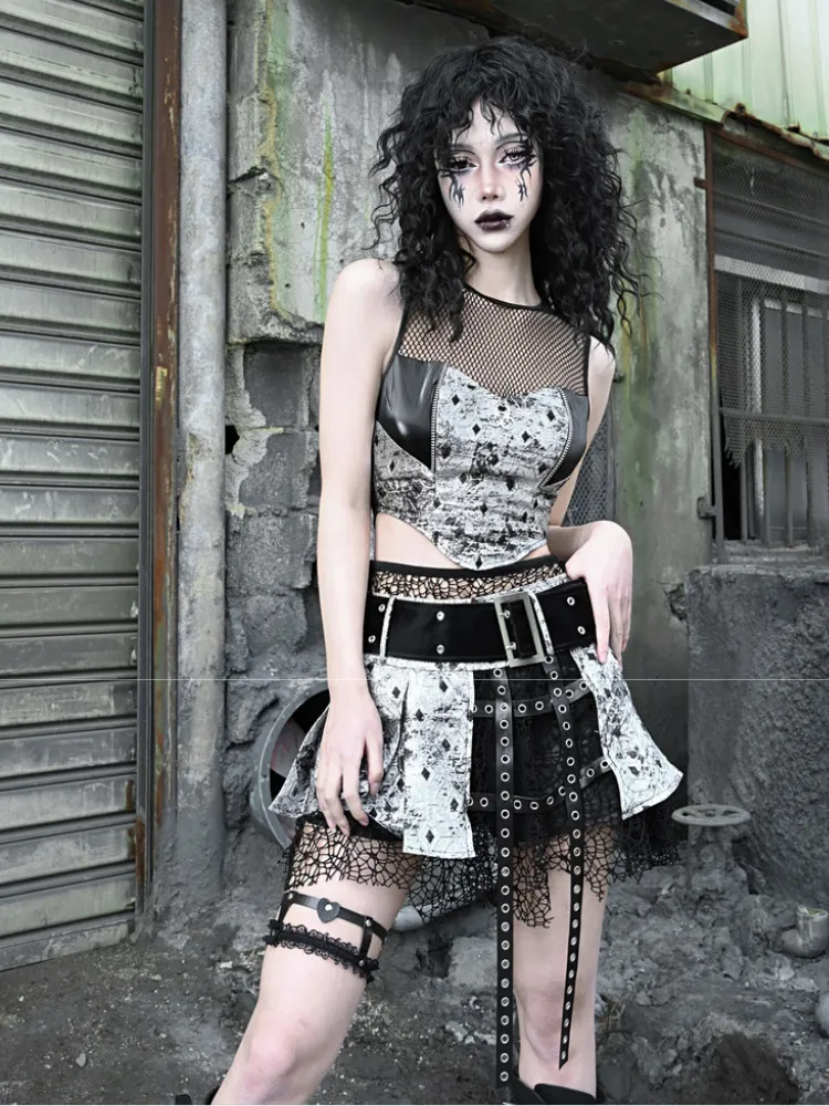 Pleated Gothic Short Skirt【s0000001025】
