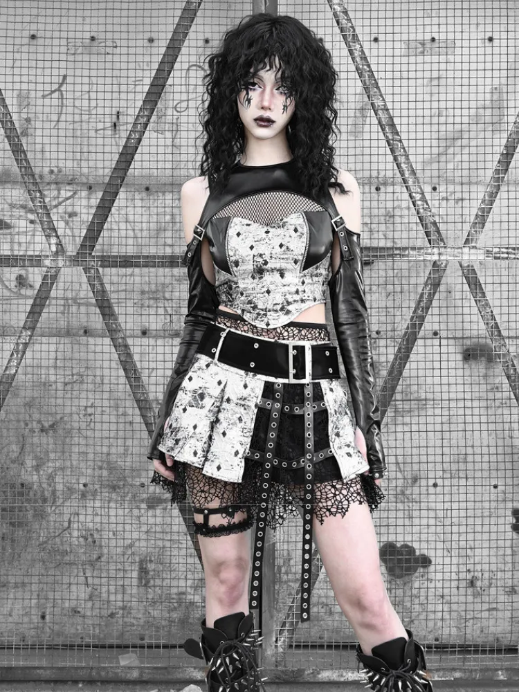 Pleated Gothic Short Skirt【s0000001025】