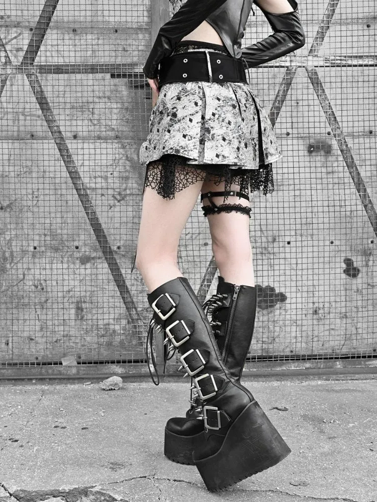 Pleated Gothic Short Skirt【s0000001025】