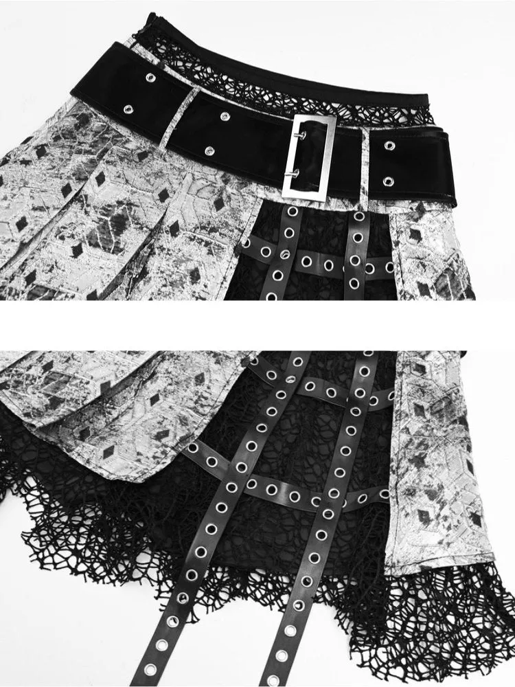 Pleated Gothic Short Skirt【s0000001025】