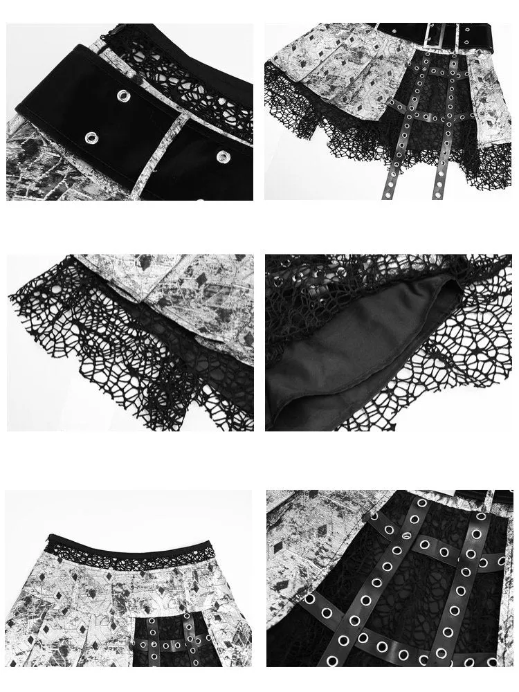 Pleated Gothic Short Skirt【s0000001025】