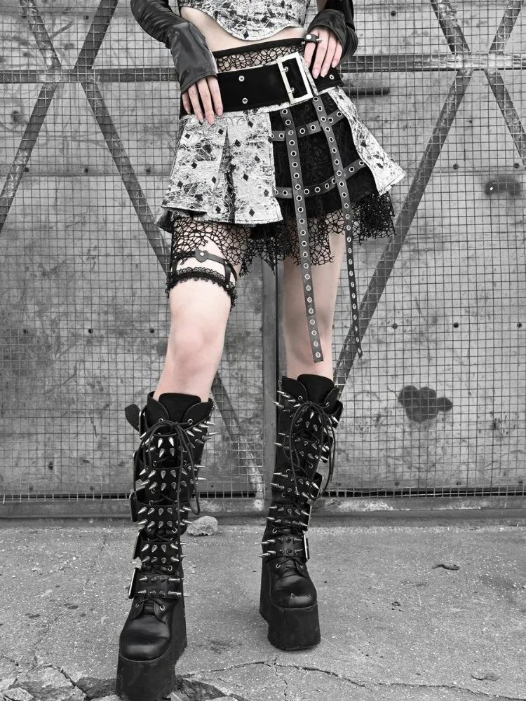 Pleated Gothic Short Skirt【s0000001025】