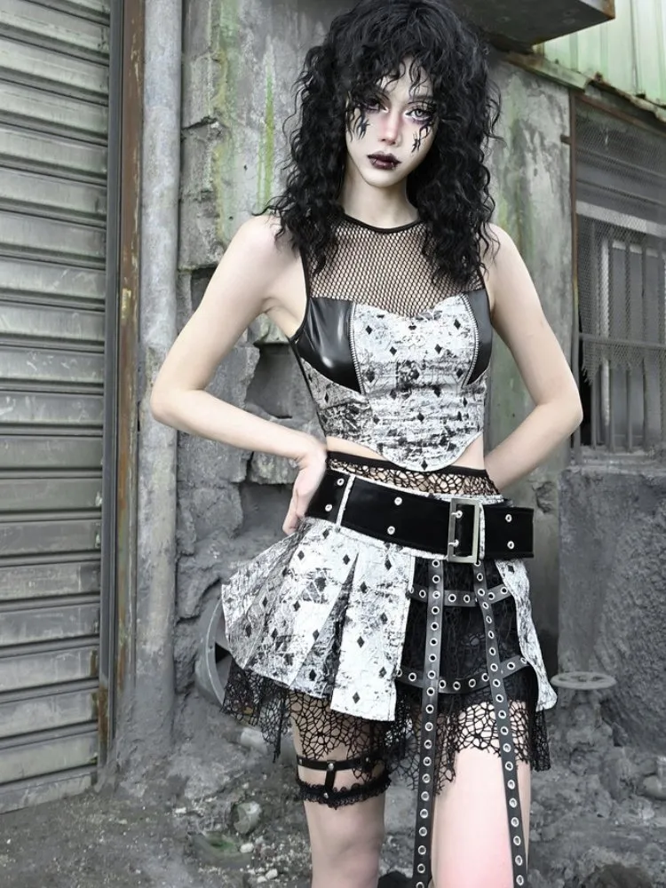 Pleated Gothic Short Skirt【s0000001025】