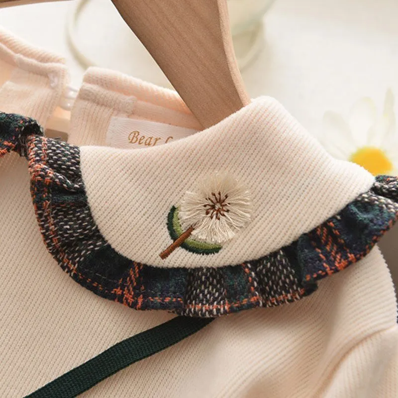 Pleated Jumper Dress Set with Coordinating Purse