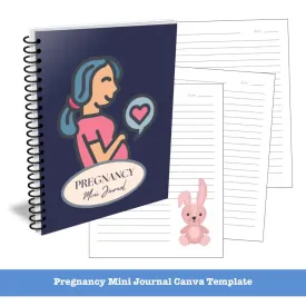 Pregnancy Journal Canva Template - Mini PLR Journal