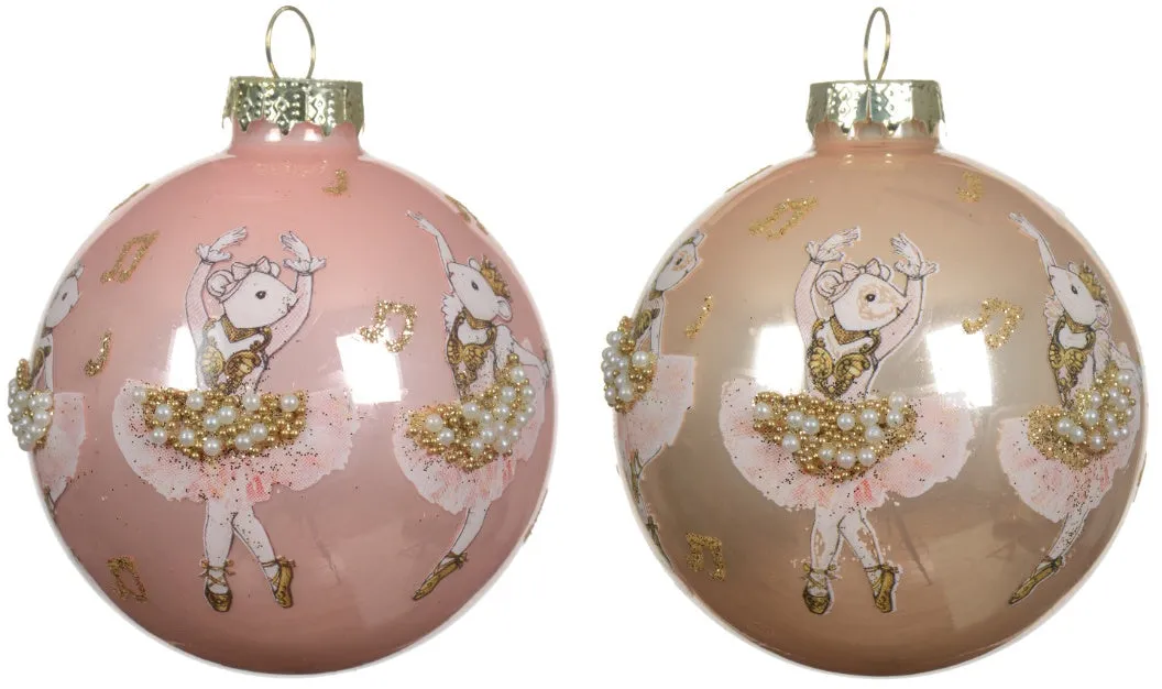Pretty Pink Ballerina Bauble