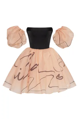Puffy mini dress with Milla's signature, Xo Xo
