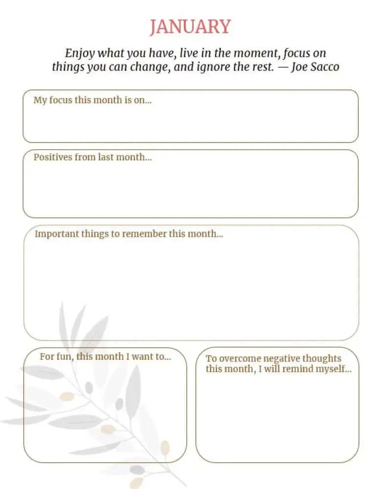 "Being Present Having Fun" 365-Day Printable Planner with Private Label Rights