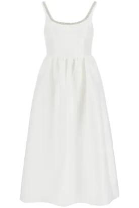 "diamond taffeta midi dress PF24 096M W WHITE