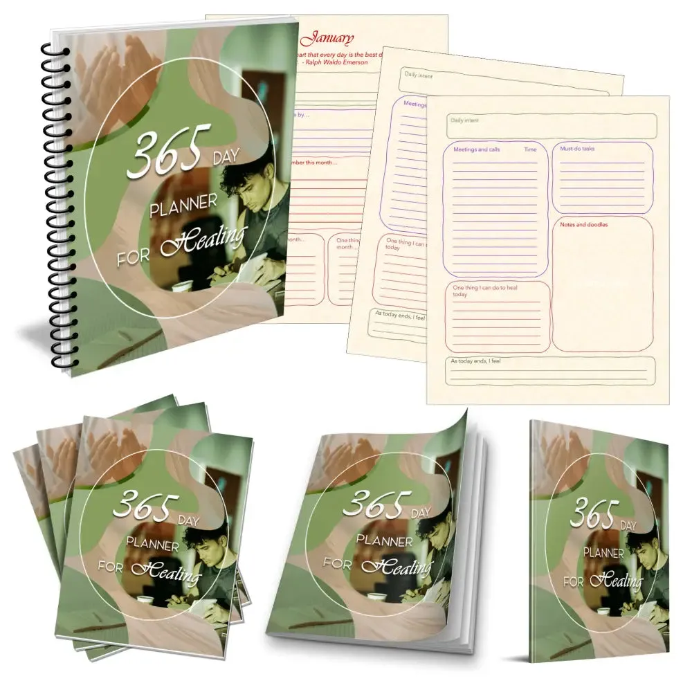 "Healing" 365-Day Printable Planner with Private Label Rights