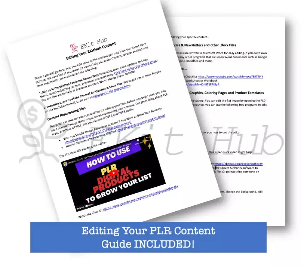 "No More Excuses" Stop Procrastinating 365-Day Printable Planner  with Private Label Rights