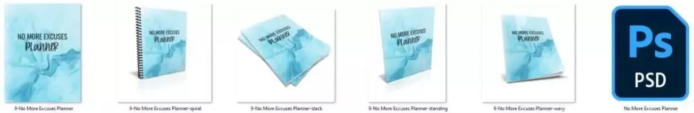 "No More Excuses" Stop Procrastinating 365-Day Printable Planner  with Private Label Rights