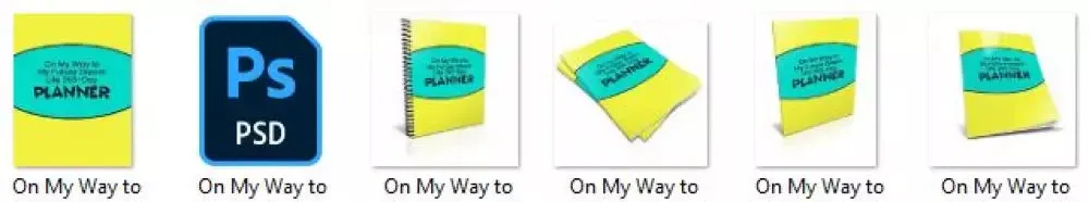 "On My Way to My Future Dream Life" 365-Day Printable Planner with Private Label Rights