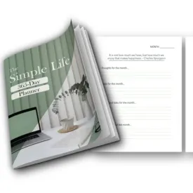 "The Simple Life" 365-Day Printable Planner with Private Label Rights