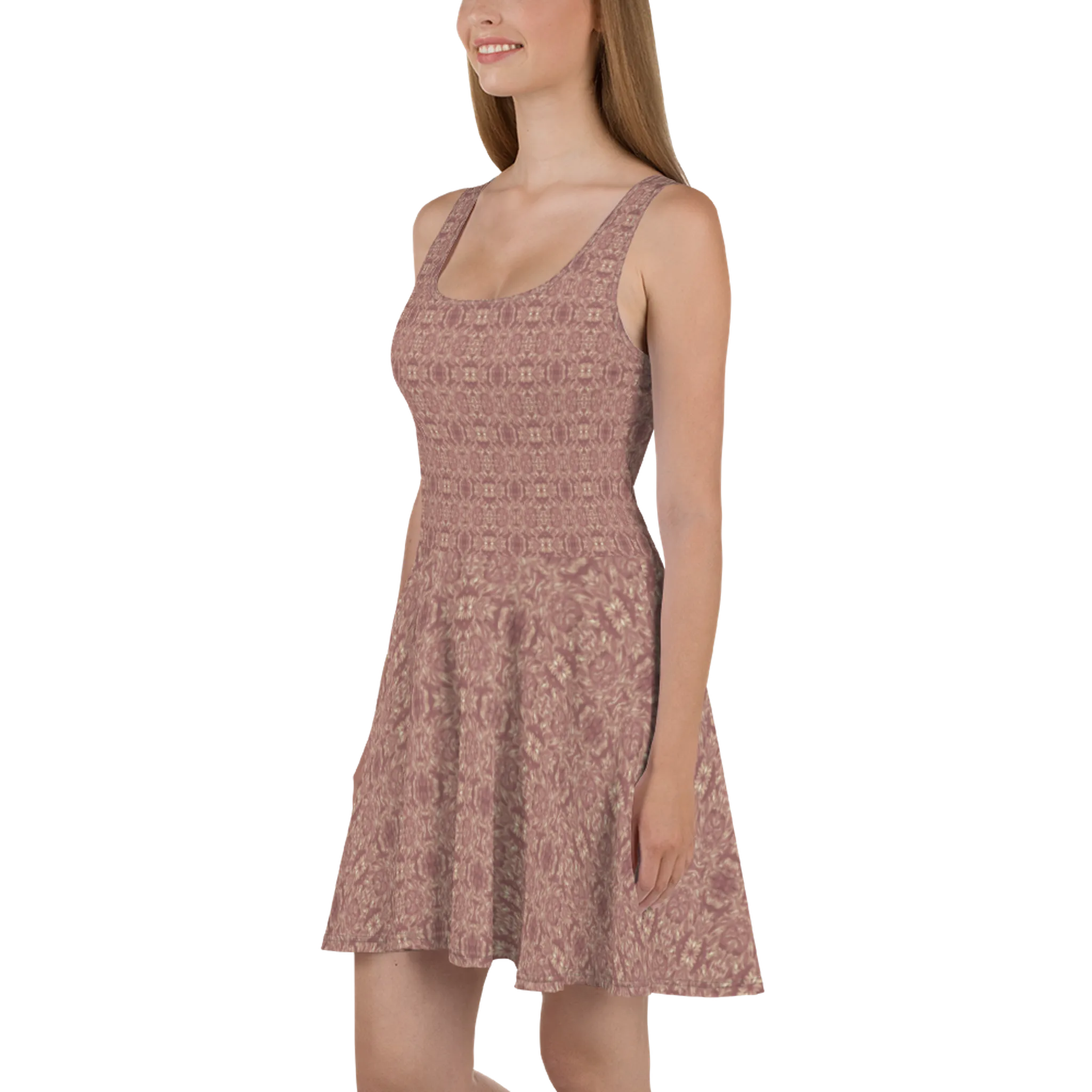 Recursia Bohemian Dream Skater Dress In Pink