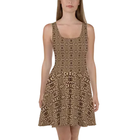 Recursia Contemplative Jaguar Skater Dress