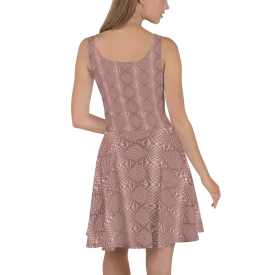 Recursia Illusions Game Skater Dress In Pink
