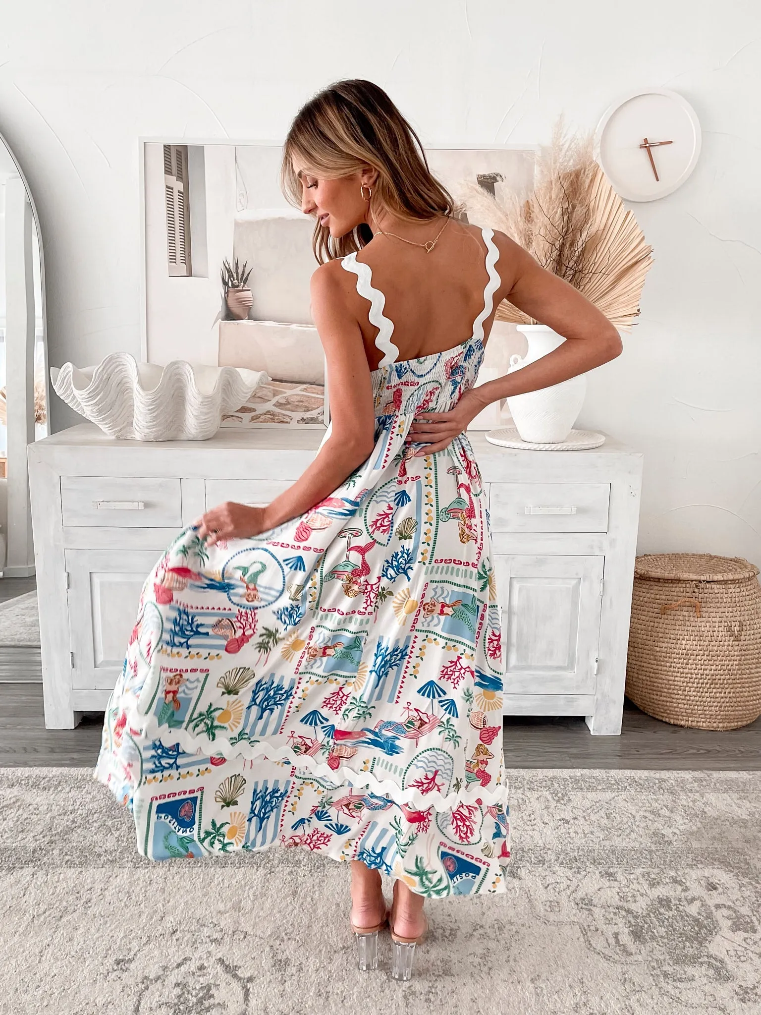 Safrina Dress - White Print