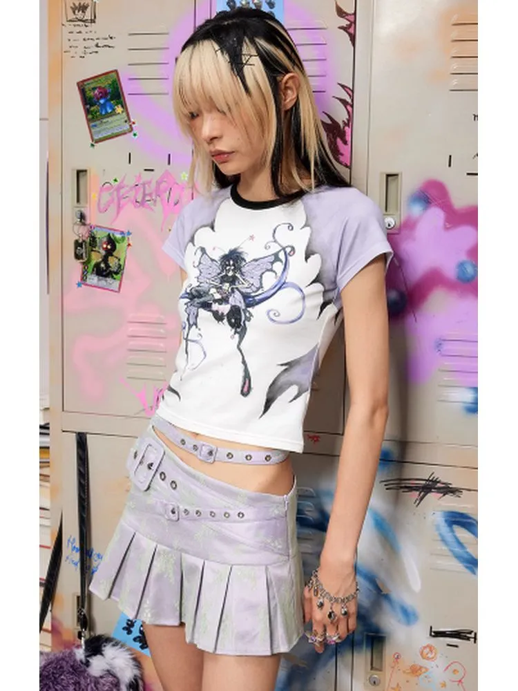 Satin pleated skirt【s0000002603】
