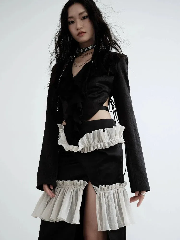 Side high cut maxi skirt【s0000008518】