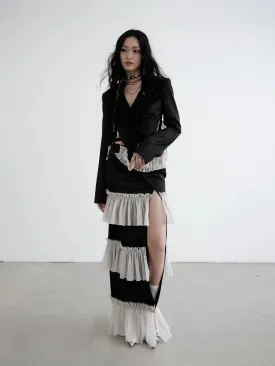 Side high cut maxi skirt【s0000008518】
