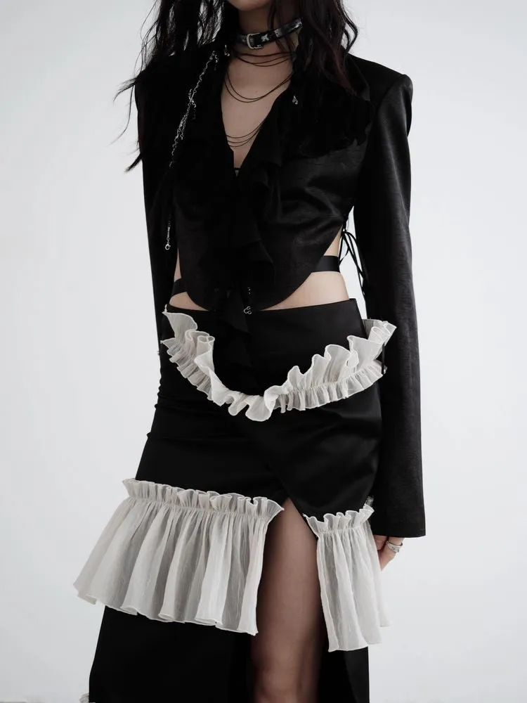 Side high cut maxi skirt【s0000008518】