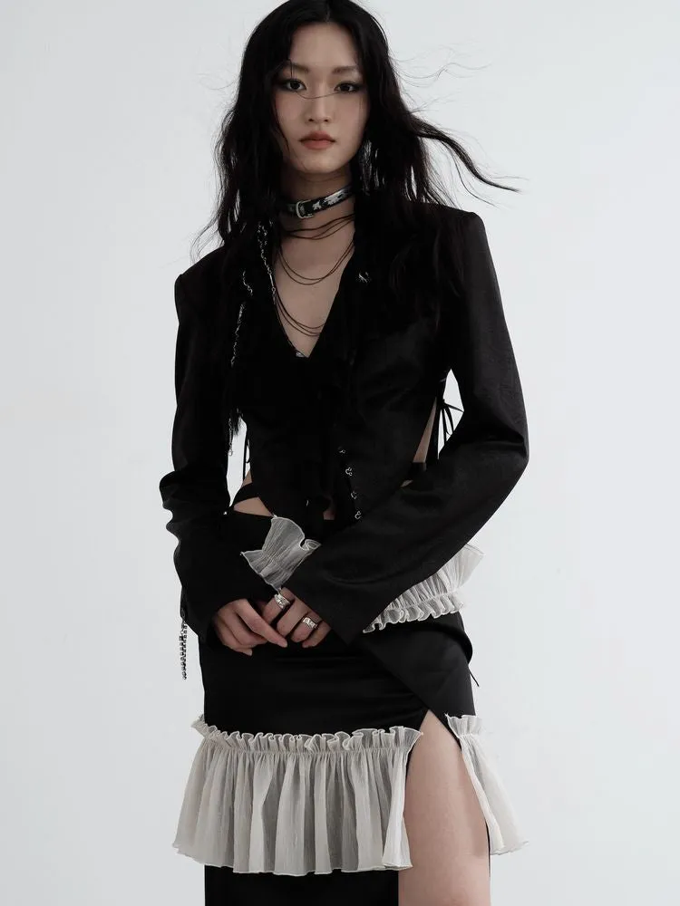 Side high cut maxi skirt【s0000008518】