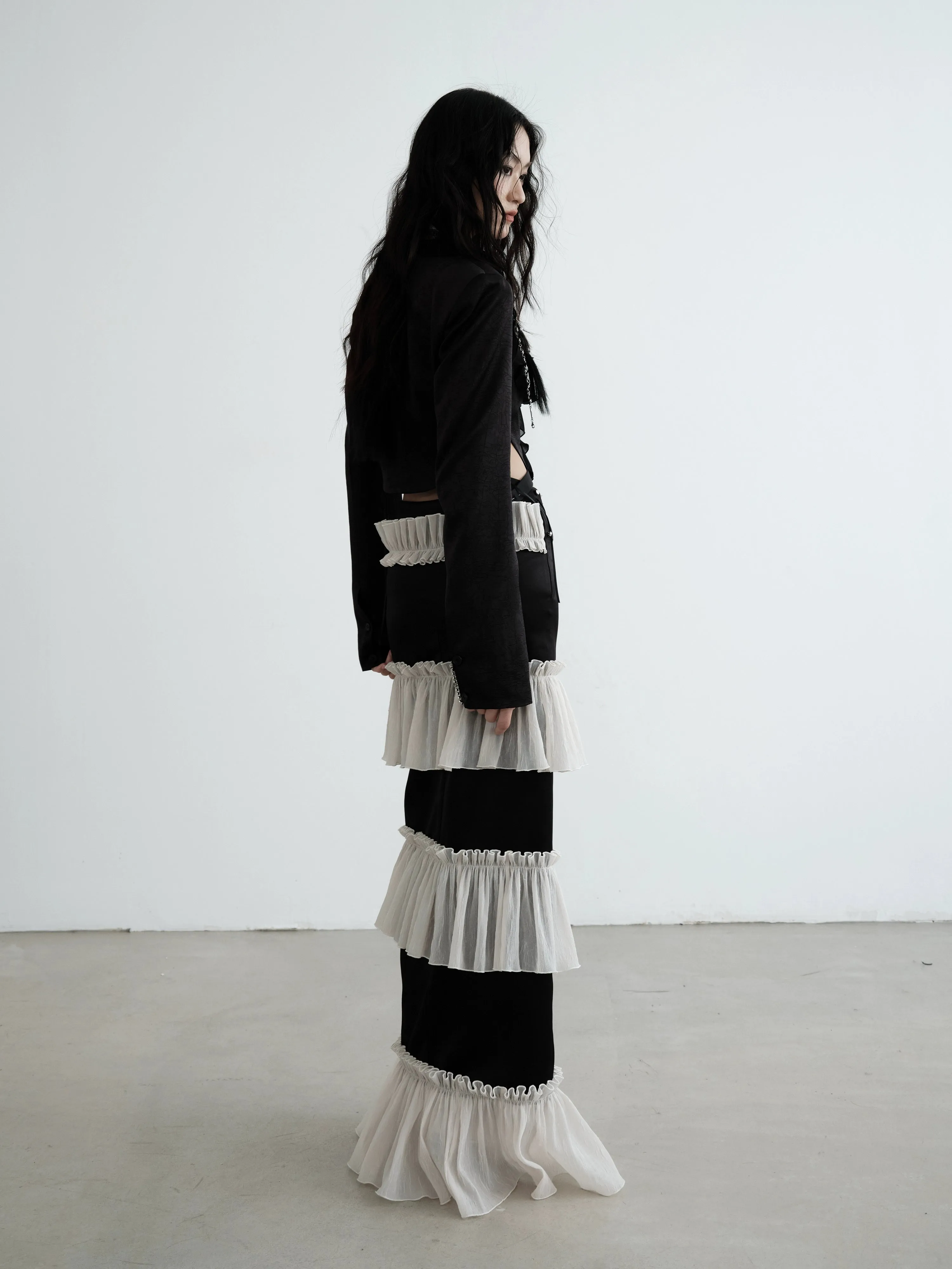 Side high cut maxi skirt【s0000008518】