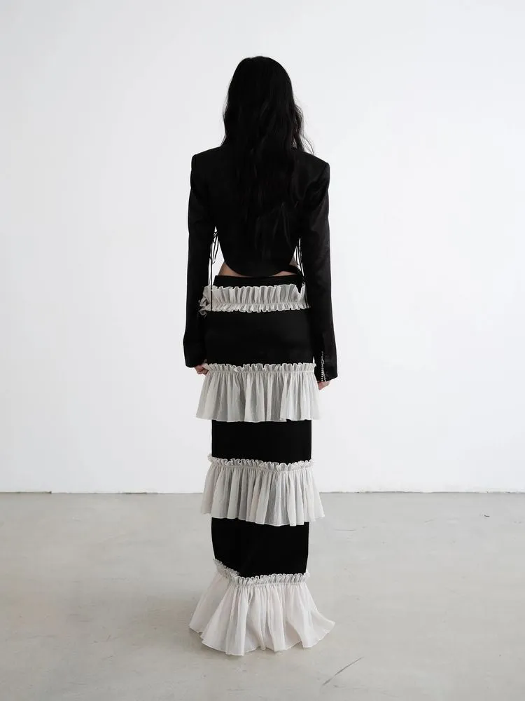 Side high cut maxi skirt【s0000008518】