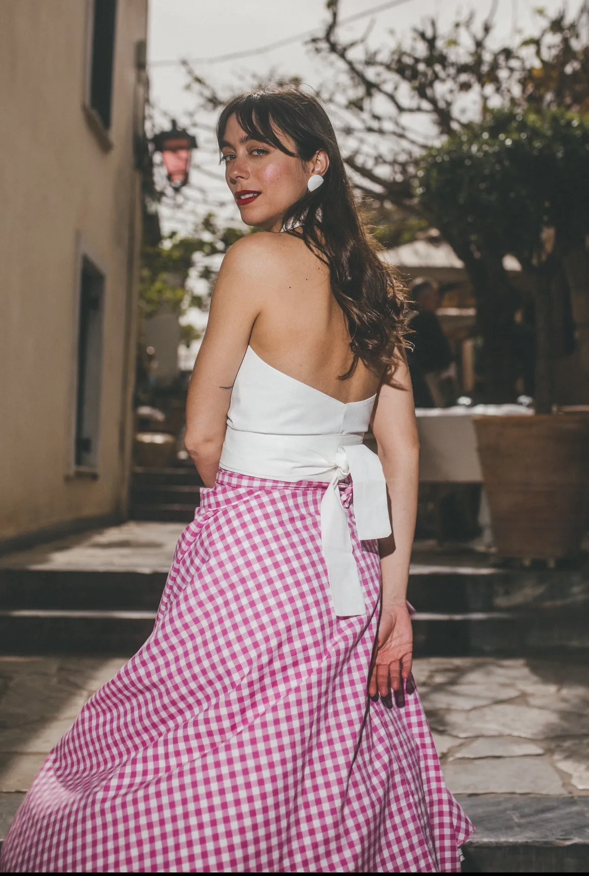 “Sweet Violet” skirt in hot pink plaid