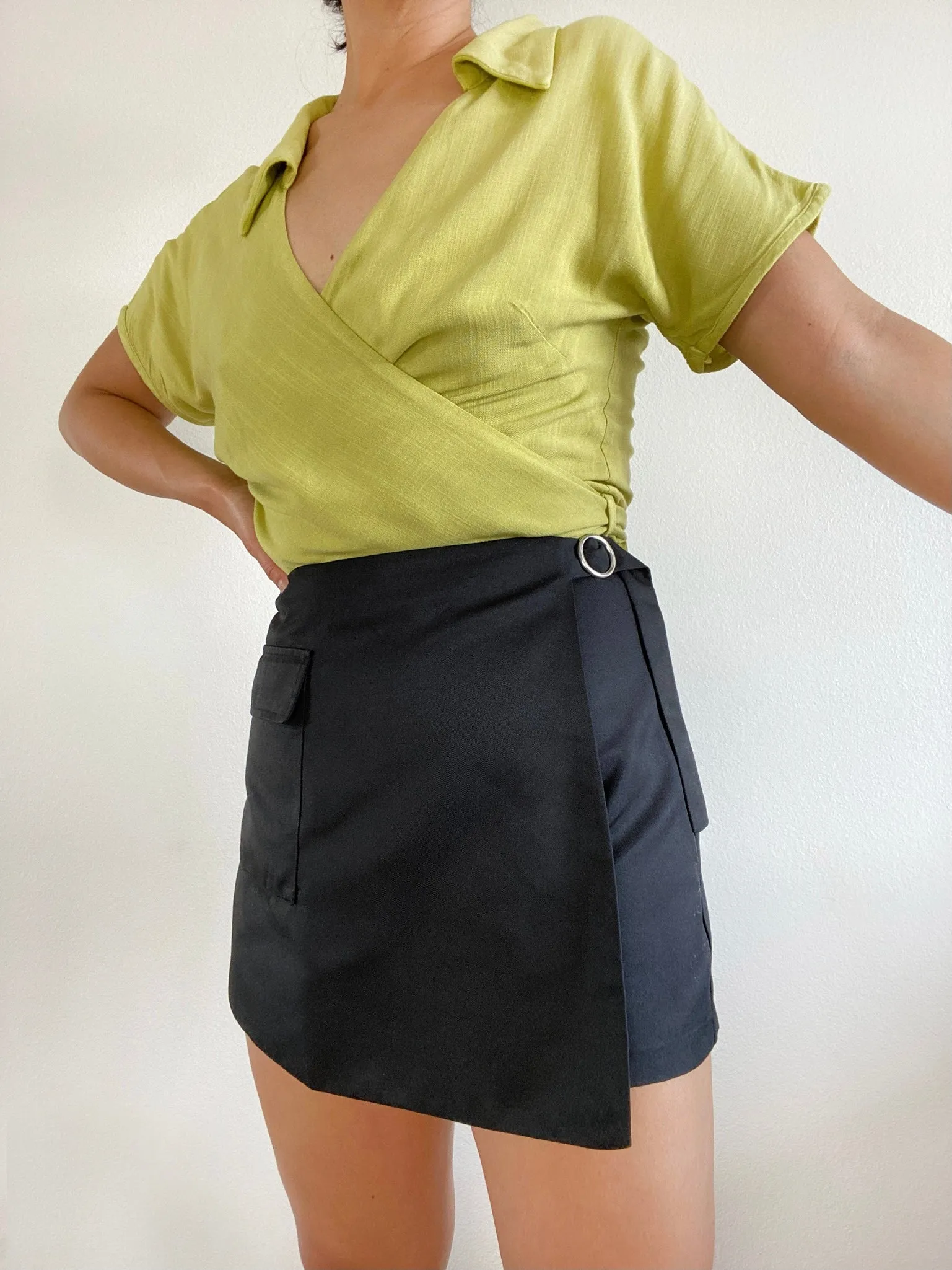 THE CARGO WRAP SKORT ~ Pearl