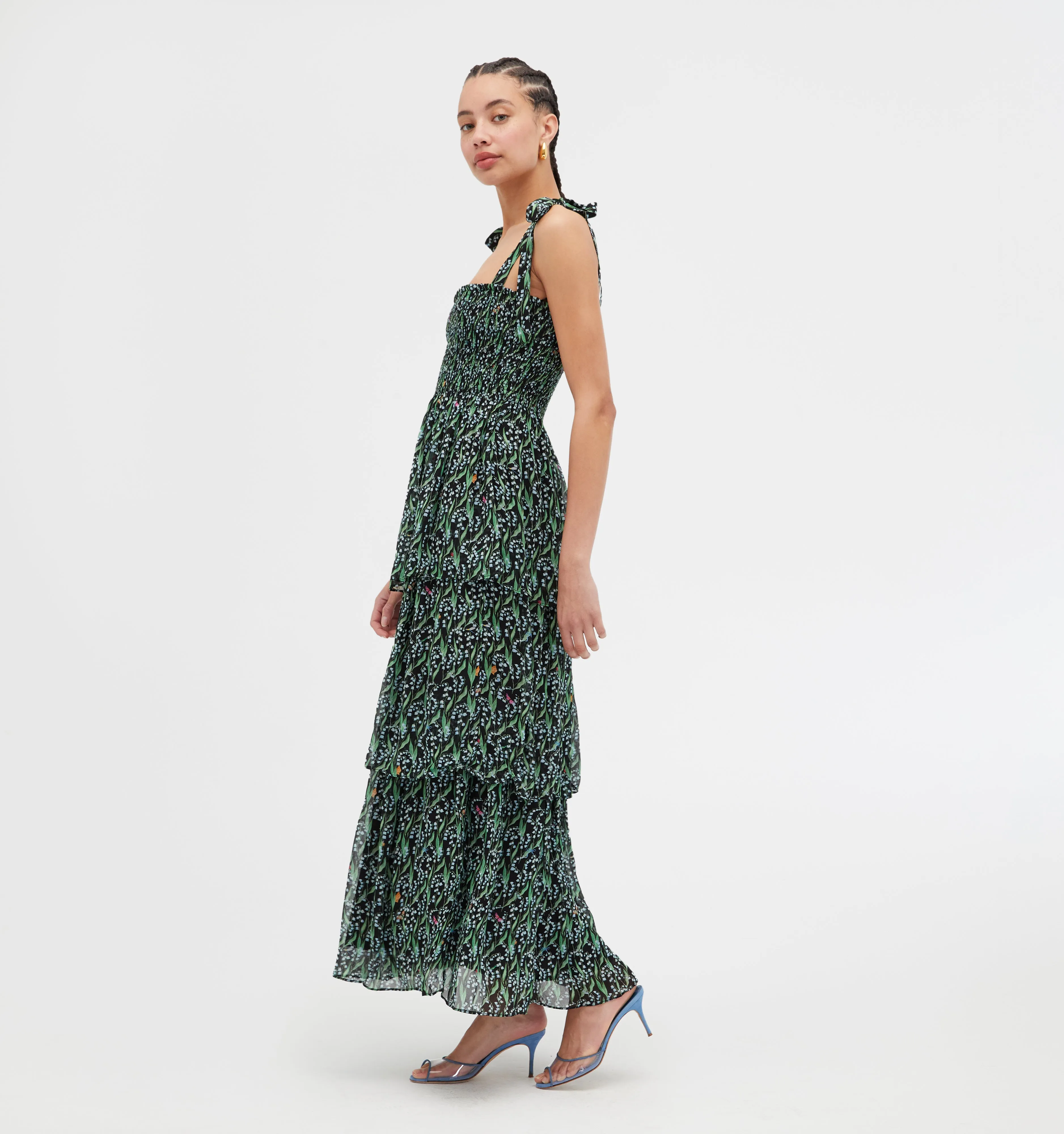 The Elise Nap Dress - Black Lily of the Valley