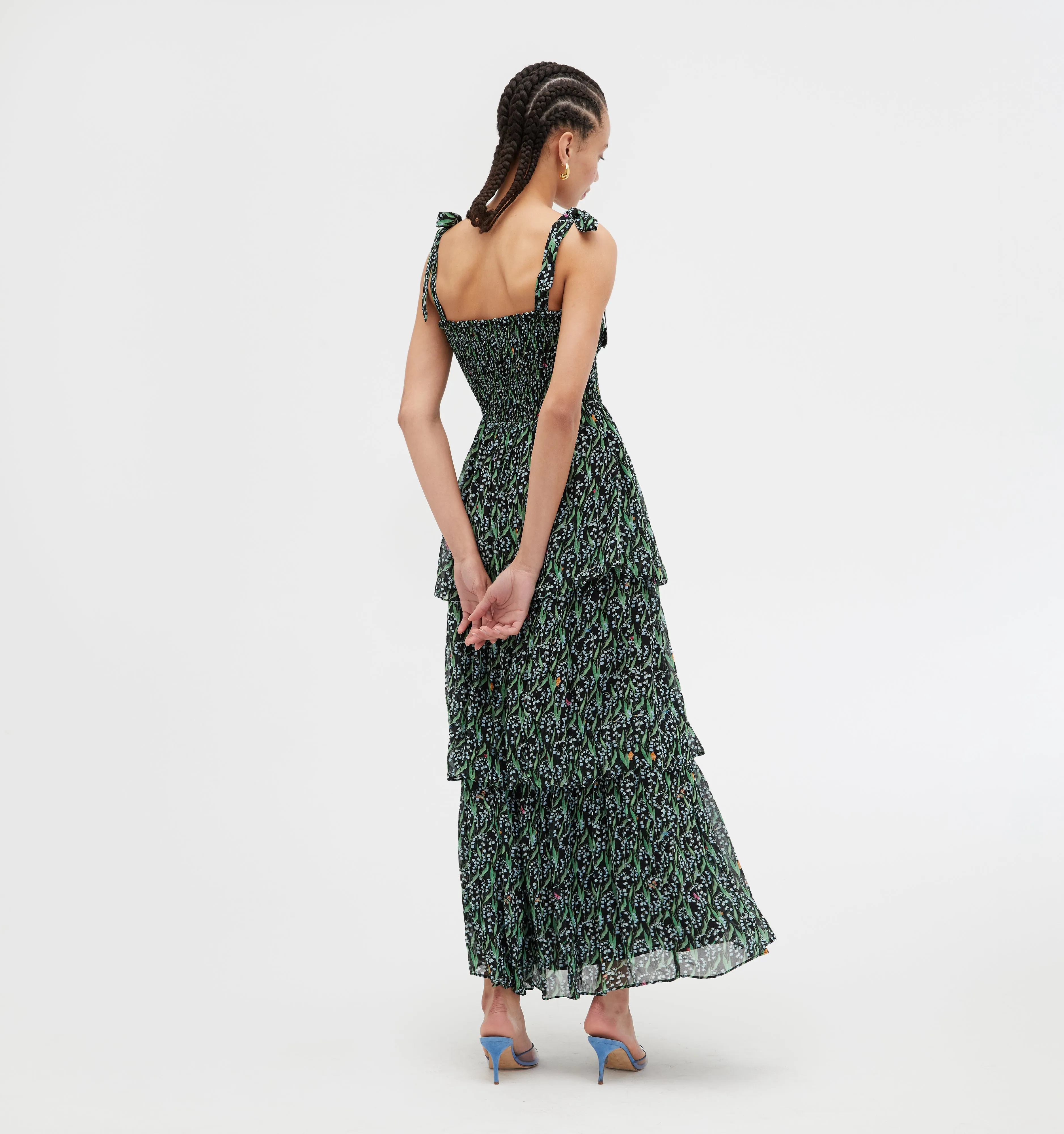 The Elise Nap Dress - Black Lily of the Valley