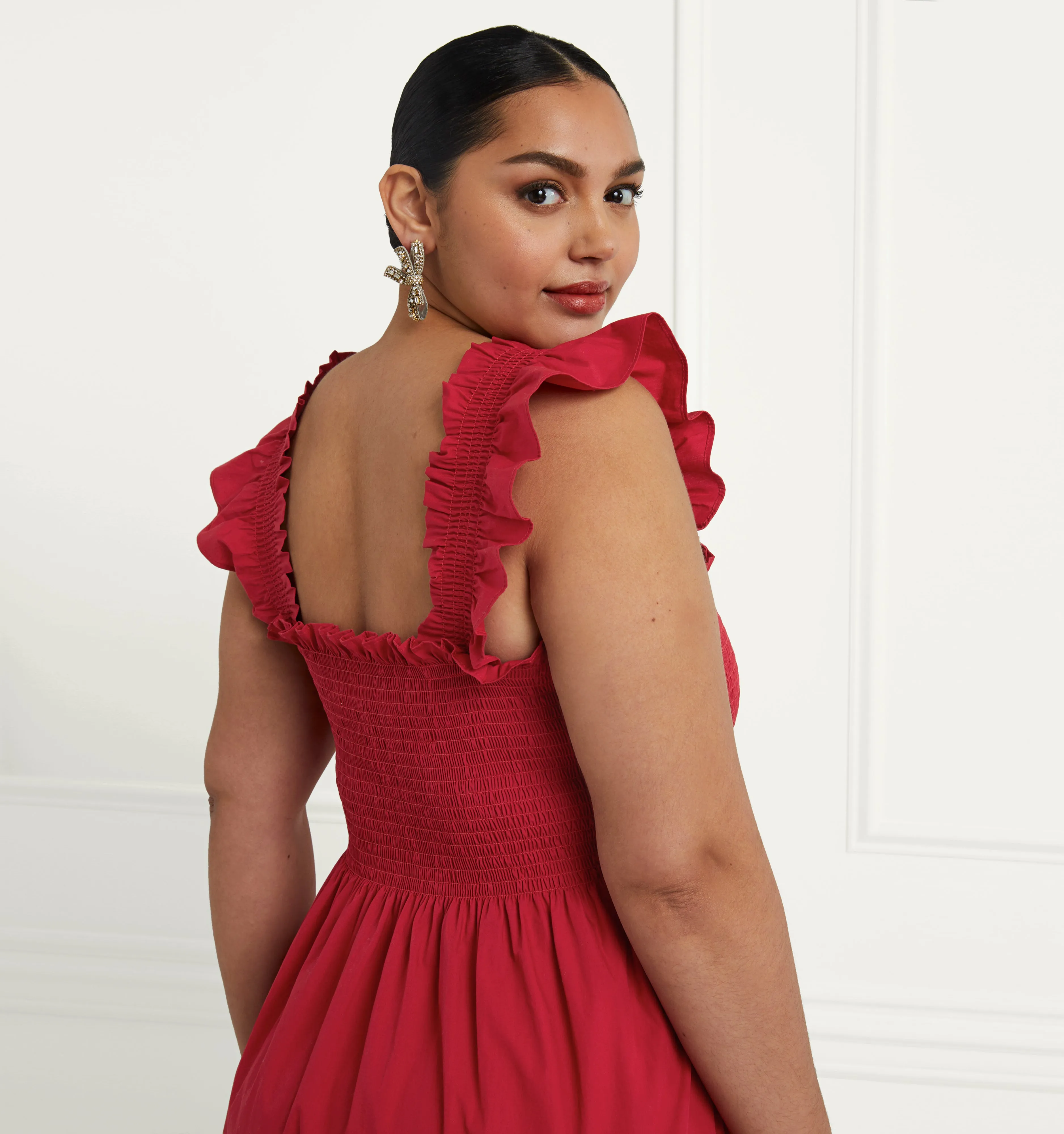 The Ellie Nap Dress - Victorian Red Cotton