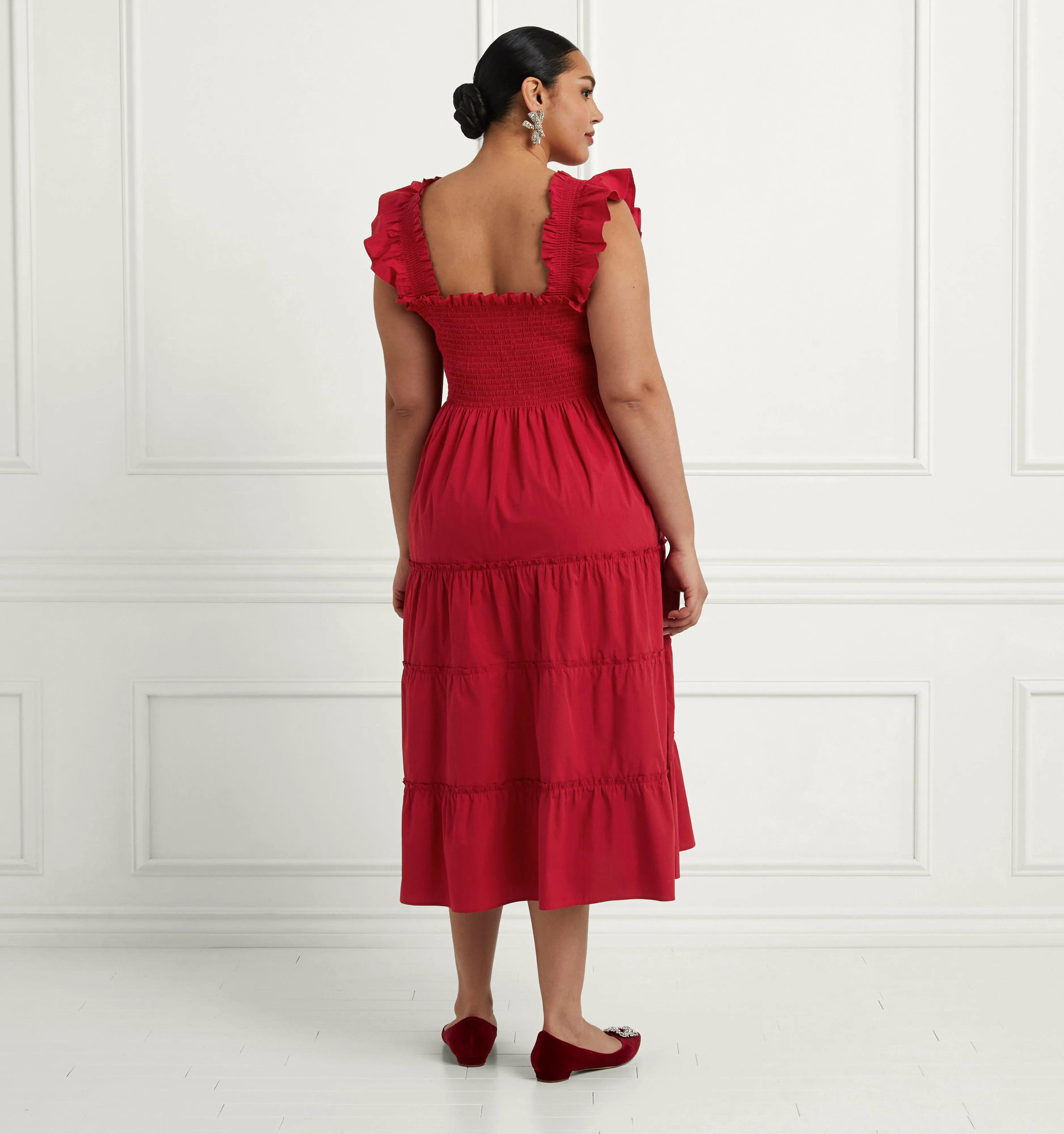 The Ellie Nap Dress - Victorian Red Cotton