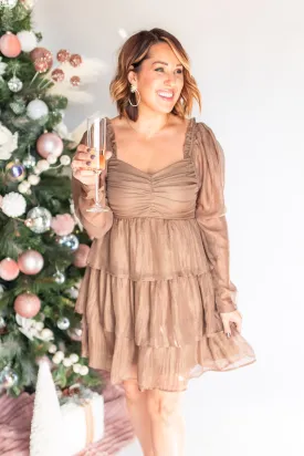 The Sylvie Gold Shimmer Dress