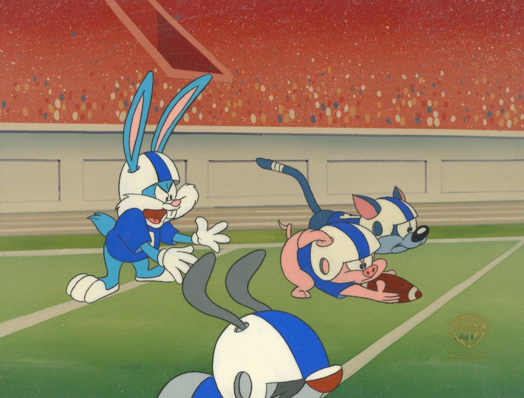 Tiny Toons Original Production Cel: Buster, Hamton, Furrball