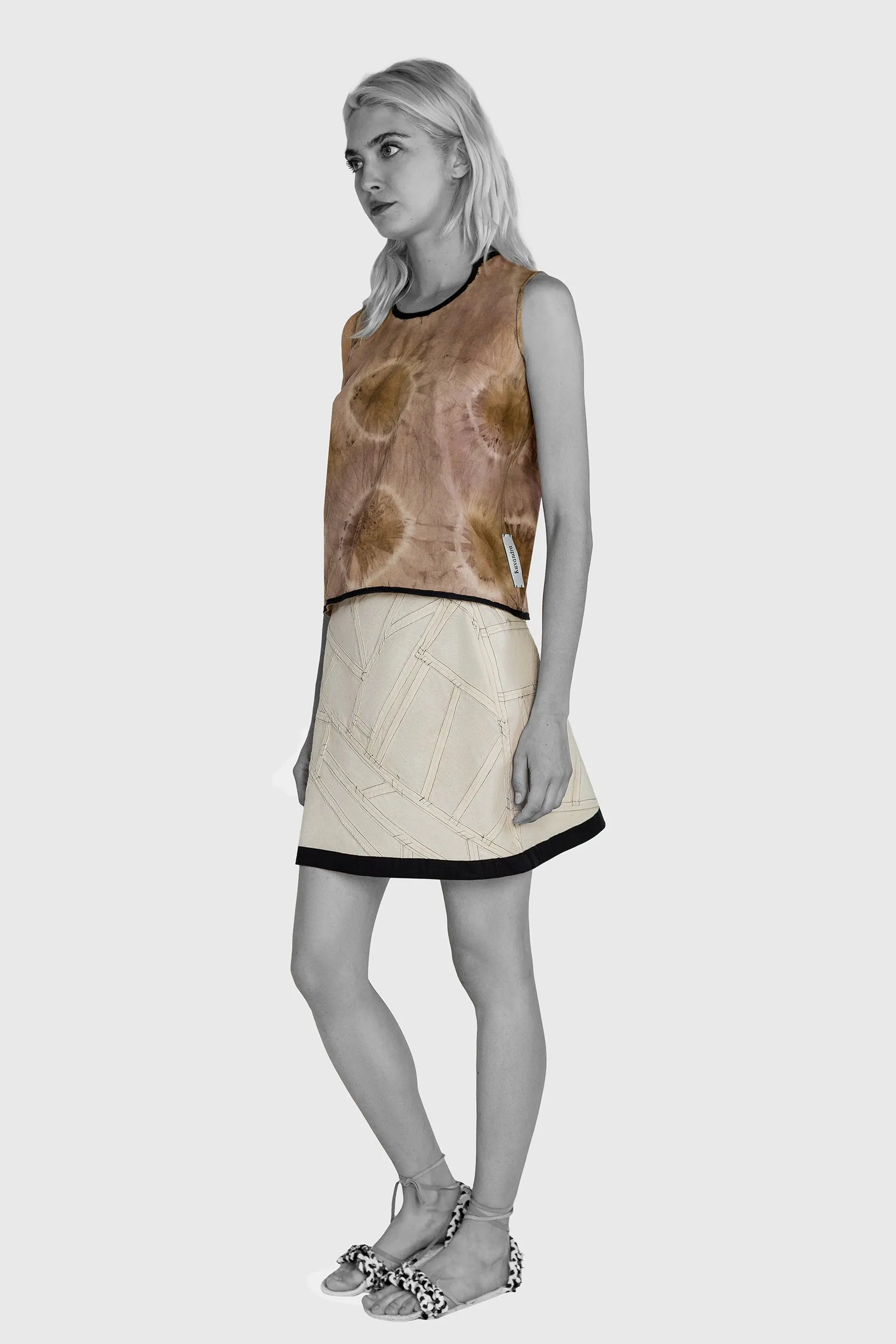 Upcycled Cotton Short Skirt