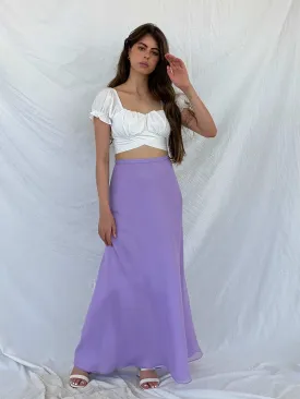 Vintage Cmor Abiye Lilac Maxi Skirt - S