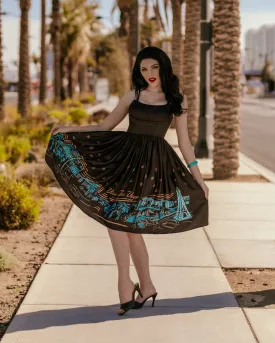 Viva Las Vegas Border Print Dress