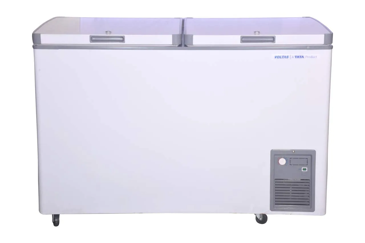 Voltas CF 320 DA5-P Double Door Deep Freezer, 320 Liters 5 star