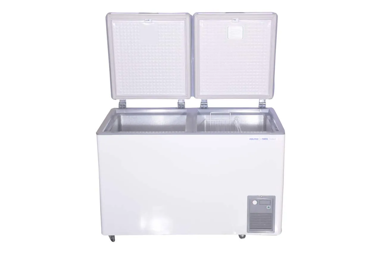 Voltas CF 320 DA5-P Double Door Deep Freezer, 320 Liters 5 star