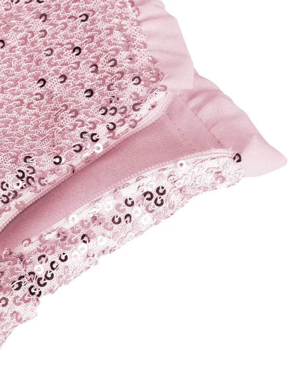 Women's Sequin Double Layer Pleated Skirt