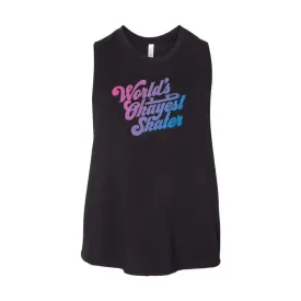 World's Okayest Skater Racerback Crop