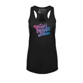 World's Okayest Skater Racerback Tank